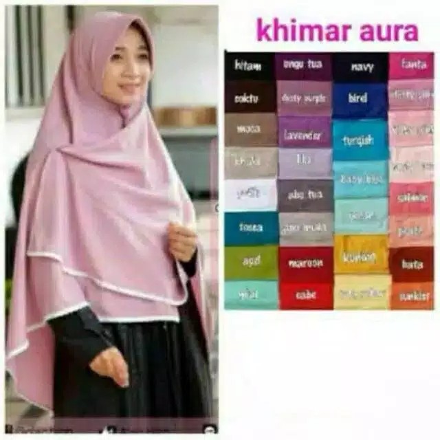 Jilbab Khimar Jumbo Pet Belah Tengah Renda