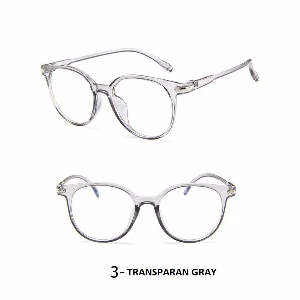 SMS Kacamata Anti Radiasi 15959 Kaca Mata Pria Wanita Frame Sunglasses Lensa Transparan Import-5