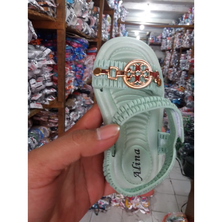 Sandal Sepatu Jelly Anak Perempuan Import Tali Belakang Alina 2210-2 size 24-35/sandal gunung anak perempuan imut lucu dan trendy