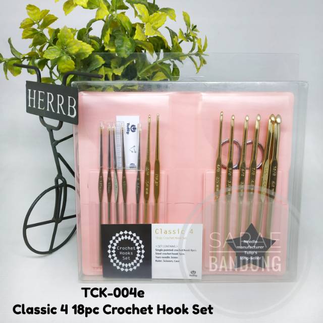 Tulip Classic 4 Crochet Hooks Set / Hakpen - Jarum Rajut Tulip