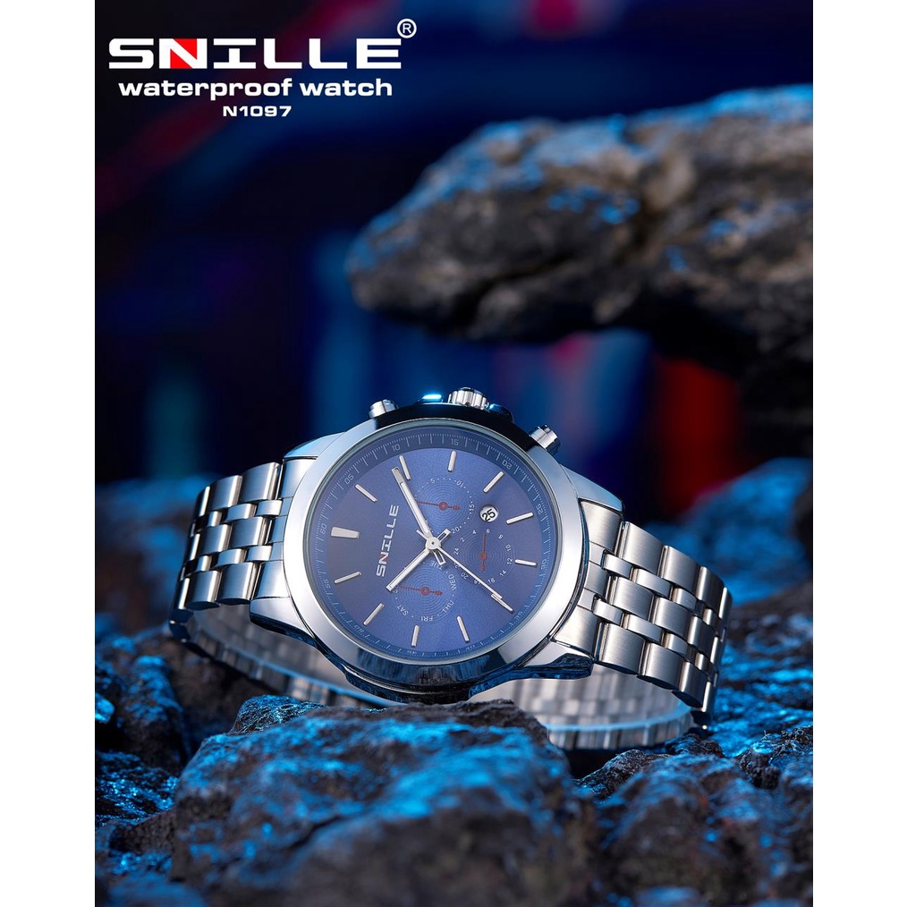 JAM TANGAN PRIA SNILLE ORIGINAL ANTI AIR RANTAI FASHION WATERPROOF