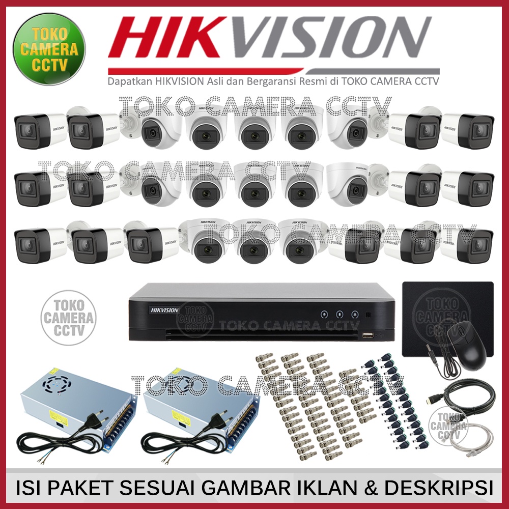 PAKET CCTV HIKVISION 2MP 32 CHANNEL 27 KAMERA