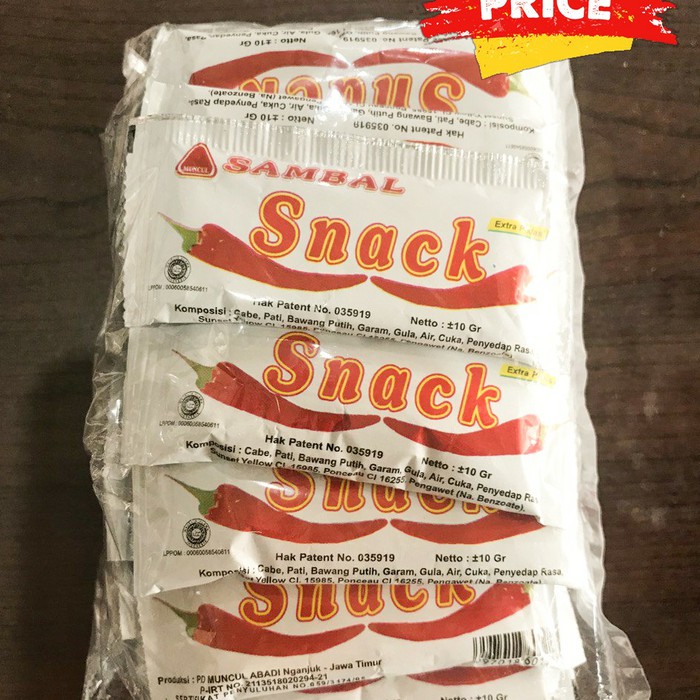 Saus Sambal Snack sachet (25 pcs)
