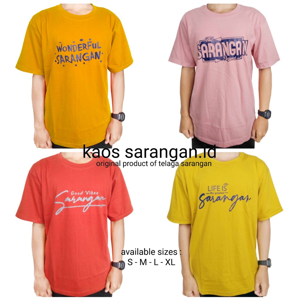 Kaos Sarangan Oblong Pria Wanita Oleh-oleh Khas Magetan | Kaos Casual Murah | Kaos Cewek Cowok