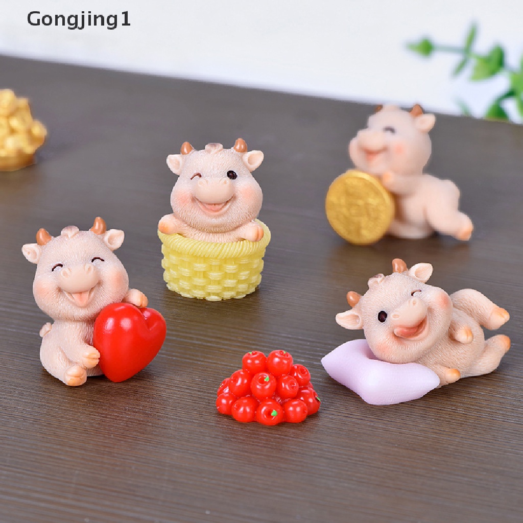 Gongjing1 Miniatur Sapi Diy Untuk Dekorasi Rumah Boneka