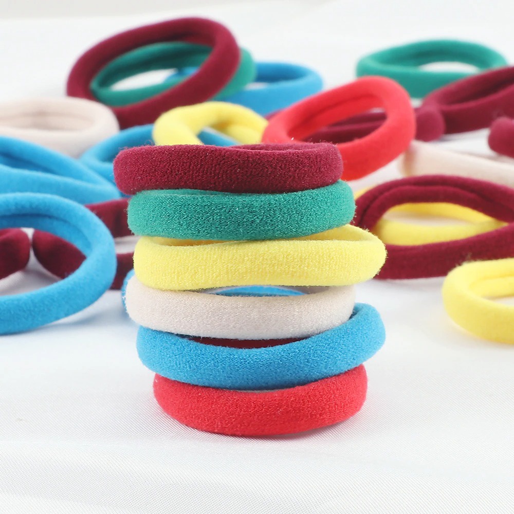 IKAT RAMBUT DONAT JUMBO ELASTIS KUNCIRAN SIZE BESAR WARNA WARNI IKET RAMBUT WANTA HAIR TIE KOREAN STYLE PEREMPUAN 1 SET ISI 6 PCS SR42