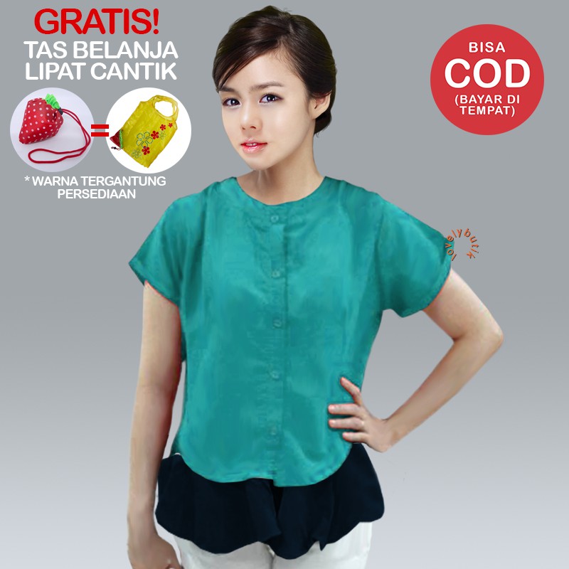 Lovely Regina Blouse Wanita Lengan Pendek - merah