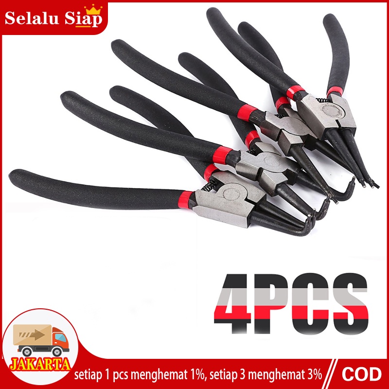 4pcs Circlip Pliers Pliers Set Tang Snap ring