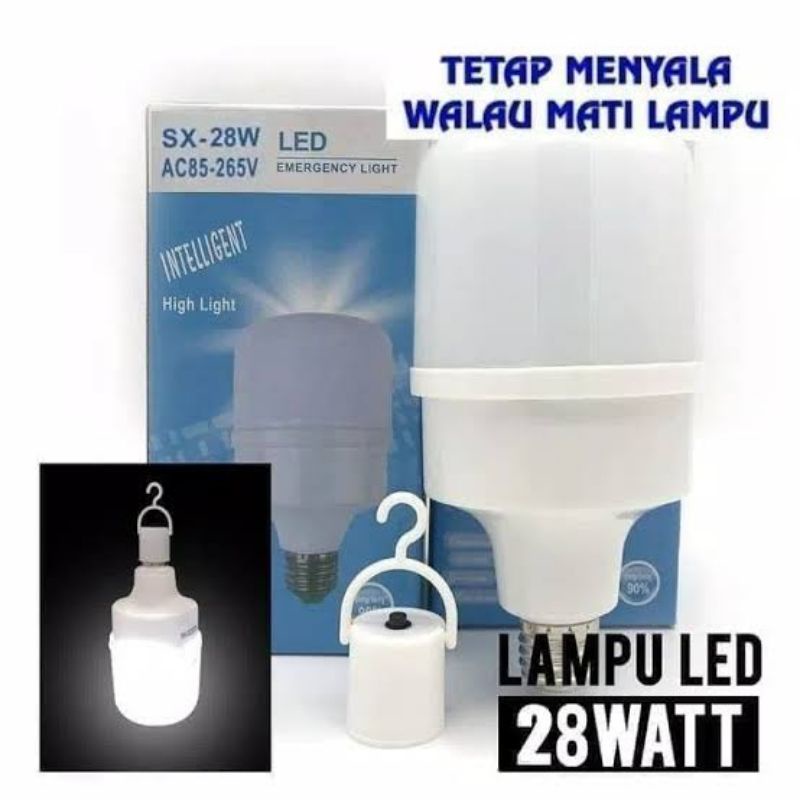 Lampu Bohlam LED Tabung Emergency SX-28W 28 Watt Putih Cool Daylight