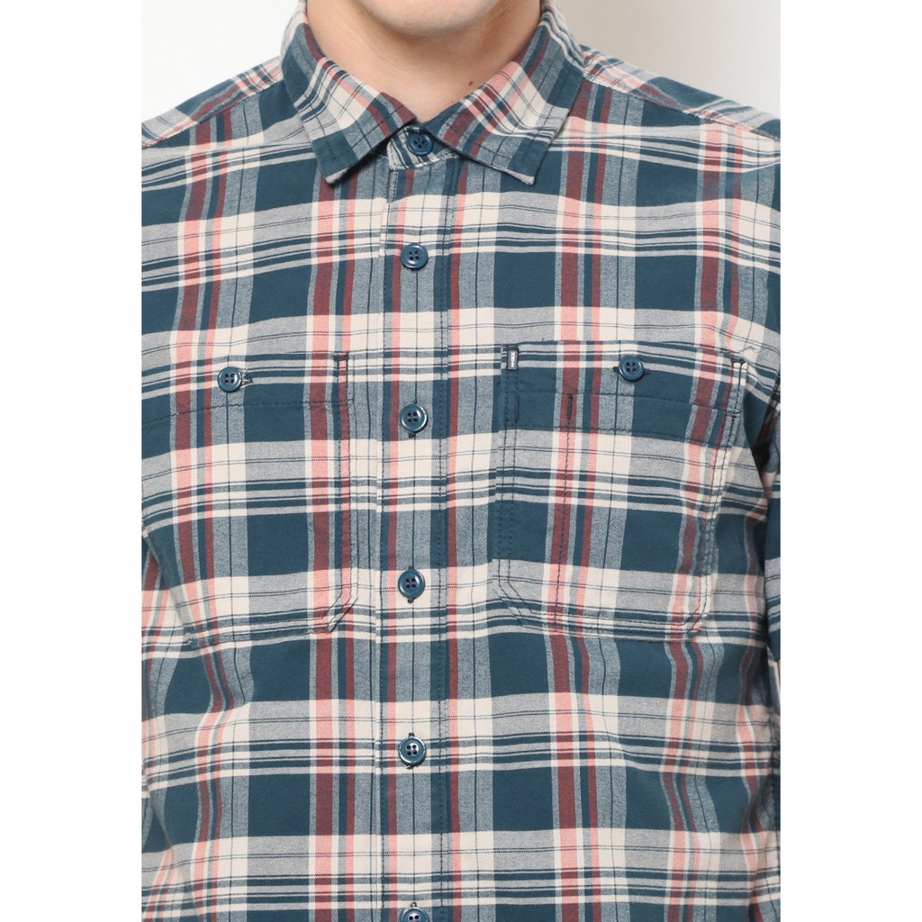 Kemeja Lengan Pendek Asli MGee 3451C Axel 005 Blue