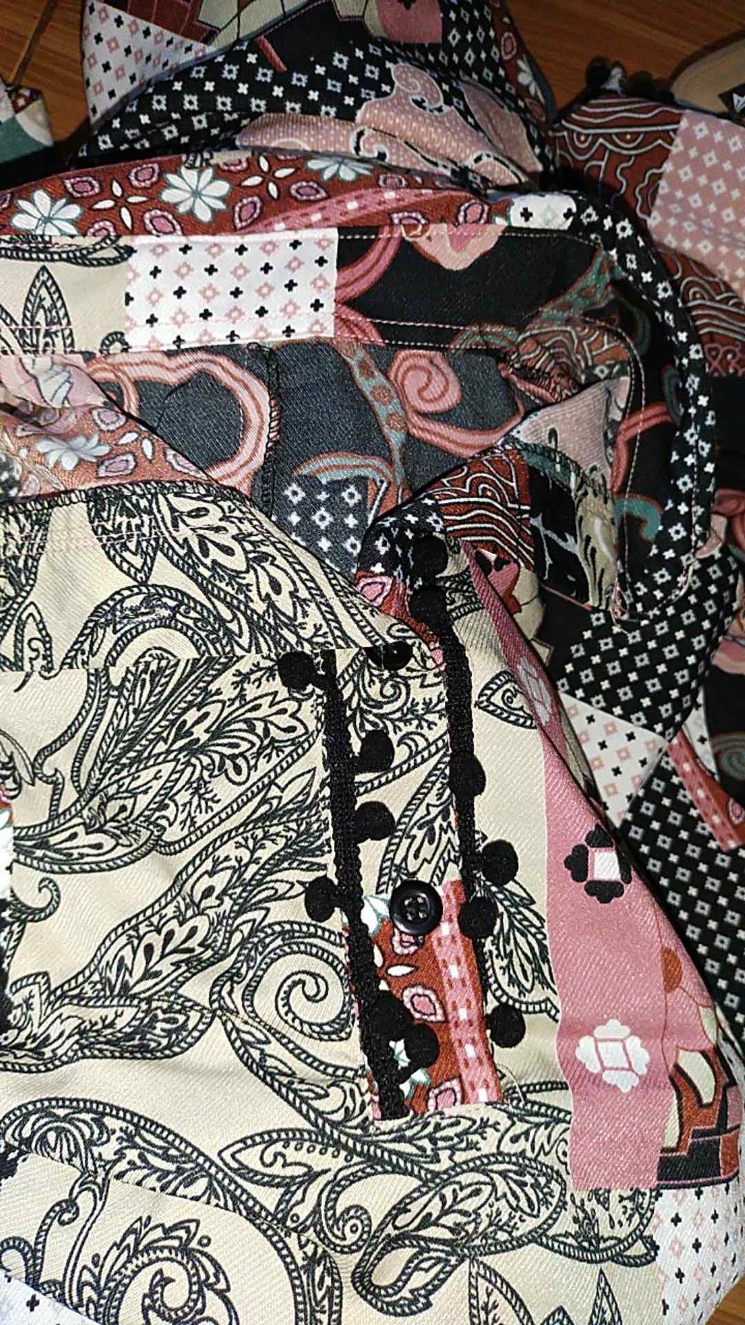 Tunik Pompom - Maxmara Jumbo Xxl Kancing Bumil Busui Ld110 Motif Batik Homey Muslim Murah Adem Kerah