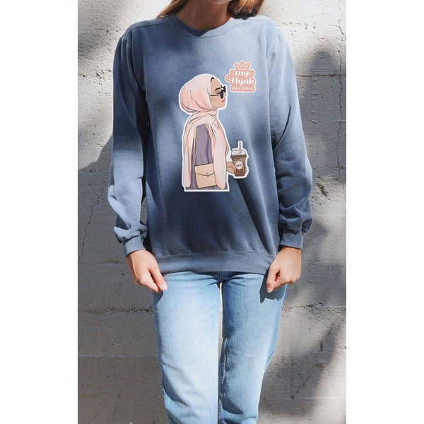 sweater wanita My Hijab My Crown pakaian Wanita Oversize M - XXL
