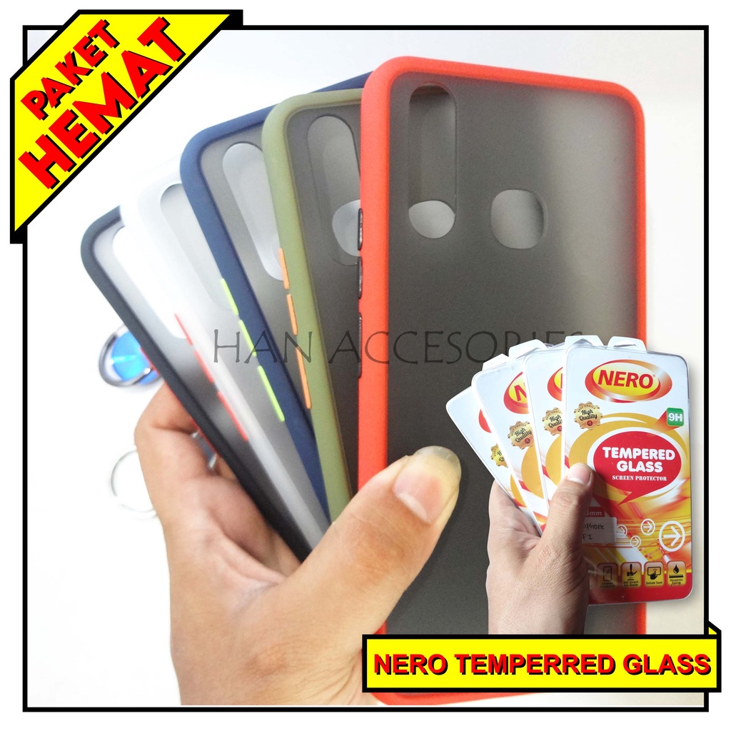 (PAKET HEMAT) Case Fuze Dove + Temperred Glass VIVO V15/V15 PRO/V17 PRO/V19/S1/S1 PRO/Z1 PRO  Hardcase / Matte Colour / Case Candy