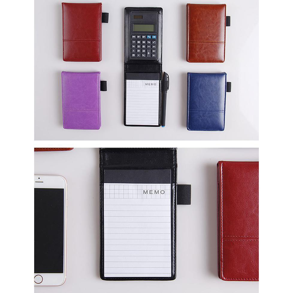 

Buku Catatan Binder Note Cover Kulit with Kalkulator - Y8302 - Black