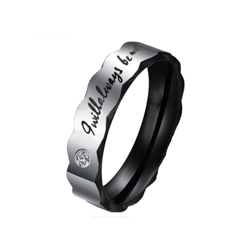 Cincin Pasangan Bahan Stainless Steel Desain I Always With You Gaya Klasik Untuk Pernikahan