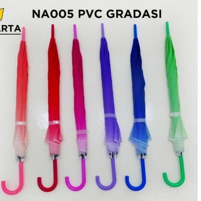 ORIGINAL! Payung Tongkat Panjang Gradasi Bahan PVC