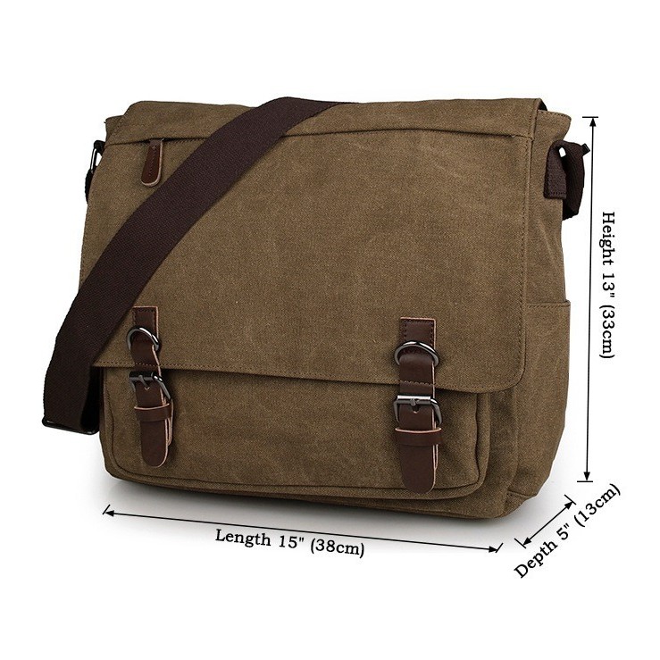 Jual Tas Selempang Laptop Kanvas Pria - ALTIS - COFFEE Indonesia|Shopee