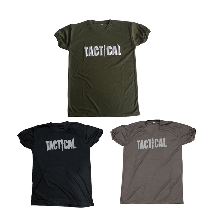 Kaos Oblong PE Tactical Size M-XXXL Satpam Sablon karet