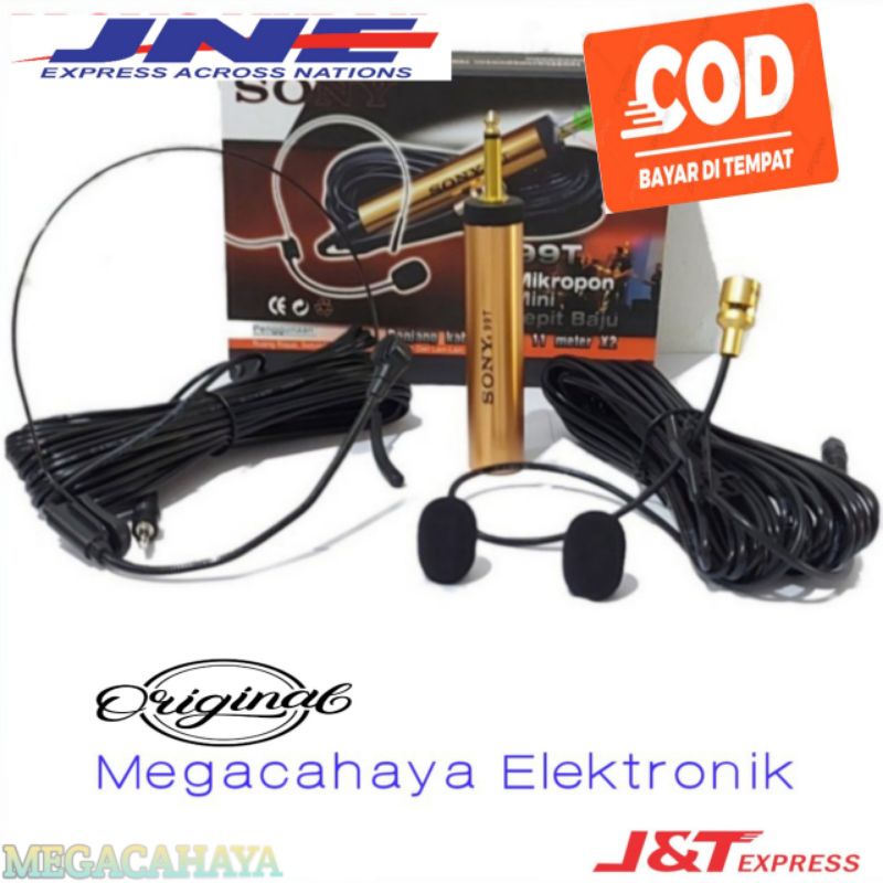MIC JEPIT CLIP ON HEADSET BANDO MURAH SONY 99T MICROPHONE MIKROPHON COCOK UNTUK MASJID IMAM MASJID