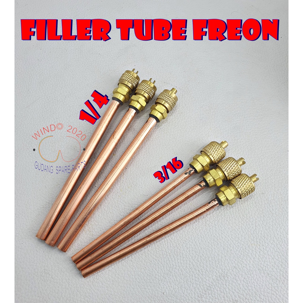 PENTIL PENGISIAN KLEA / KULKAS / FREEZER 1/4 &amp; 3/16 / FILLER TUBE