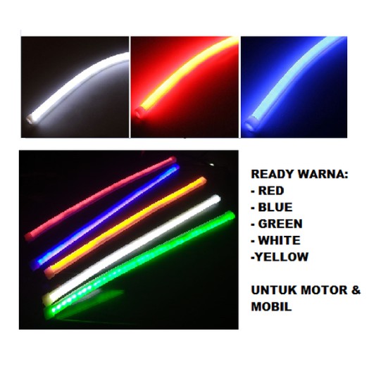 LED DRL FLEXIBLE / ALIS LAMPU ANGEL EYE 30 CM MOBIL DAN MOTOR Nmax Vario CBR CB 150R Vixion NINJA