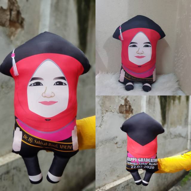  Boneka  custom  bantal  wisuda boneka  wisuda kado 