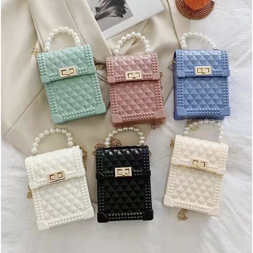 Tas Dompet HP Jelly Mutiara Tas Selempang