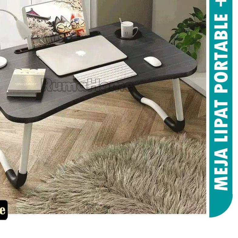 ☁ Meja Laptop laci, meja Belajar karakter Serbaguna and portable bisa naik turun 2 type ❊