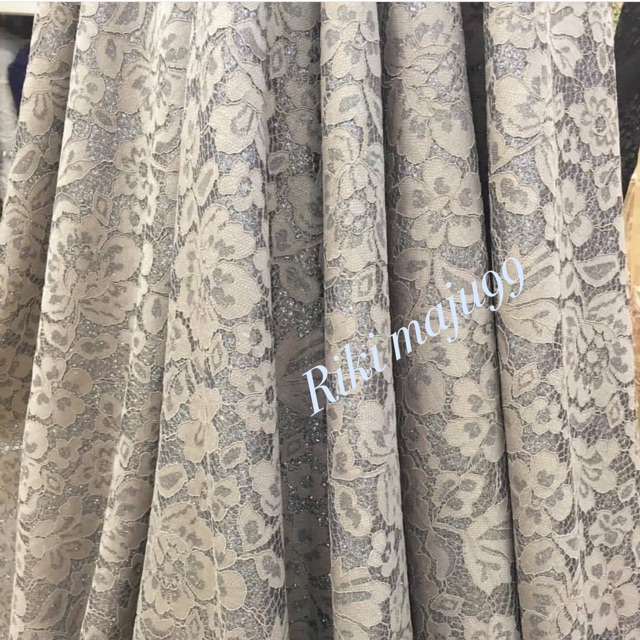 NEW Kain Brokat plus furing / Kain brukat bonding / bahan kebaya, blouse, kutu baru dll...