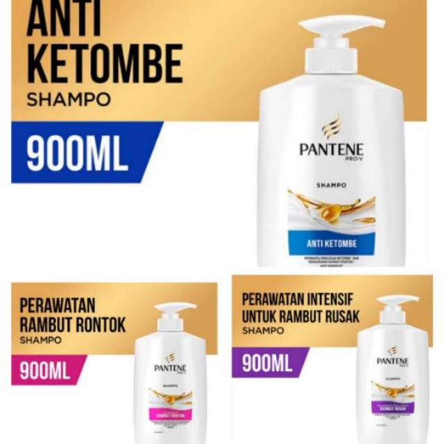 (900ml)Pantene shampoo all variant botol | Shopee Indonesia