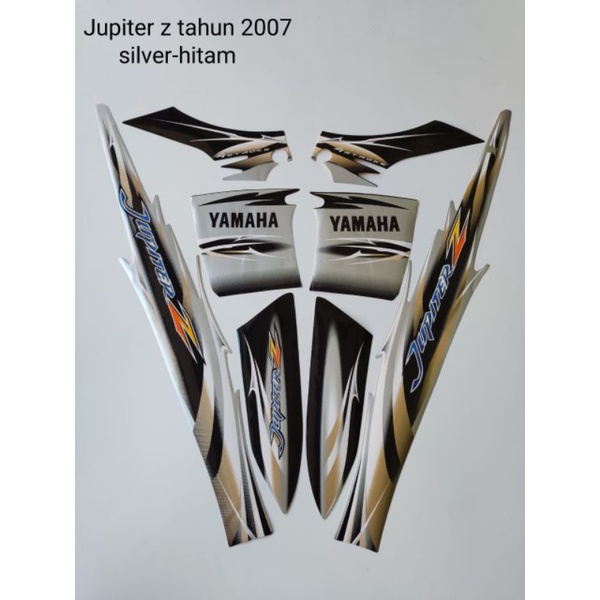 Jual striping motor Jupiter z tahun 2007 warna silver hitam | Shopee