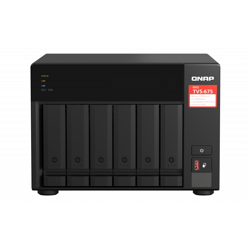 QNAP TVS-675-32G 32GB RAM 6-Bay Server External Storage Cloud NAS