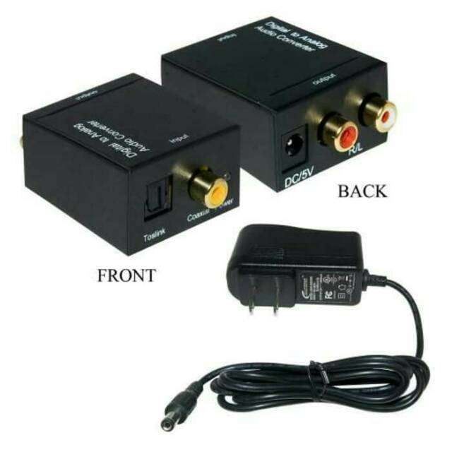 (COD) CONVERTER AUDIO DIGITAL KE ANALOG SPDIF OPTICAL TO ANALOG RCA COAXCIAL UNTUK KE SPEAKER AKTIF