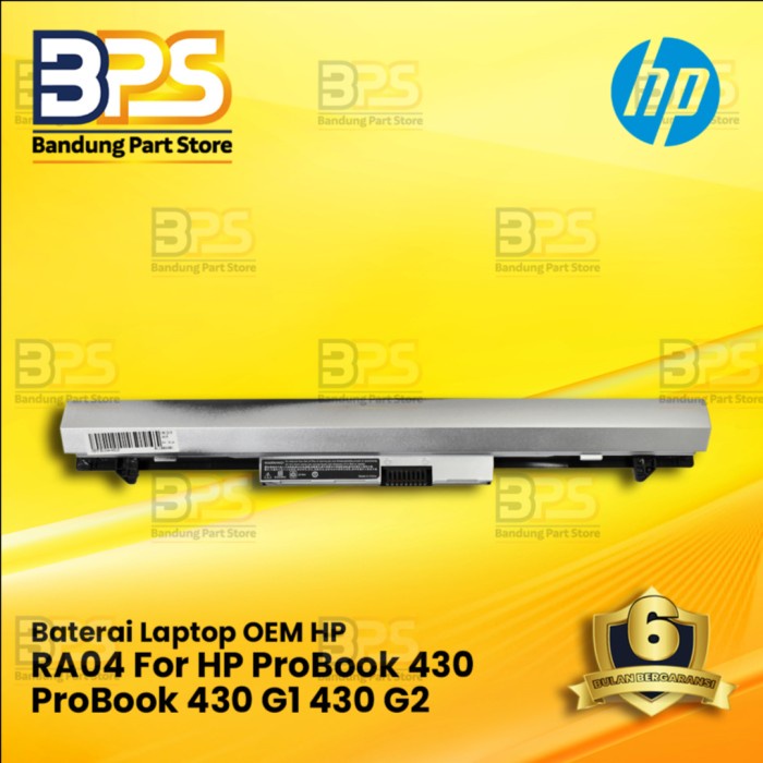 Baterai OEM HP ProBook 430 ProBook 430 G1 430 G2 RA04 14.8V 2600 mAh