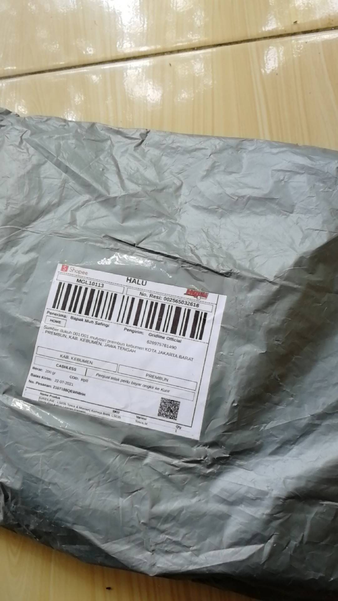 [gridline - Ls035 Tosca & Maroon] Kemeja Batik Slimfit Pria Katun Lengan Panjang