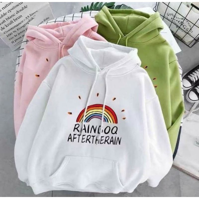 THE RAINBOW AFTER HOODIE WANITA - ATASAN KEKINIAN PREMIUM