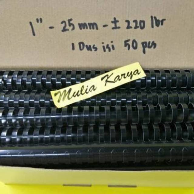 

Spiral Jilid Plastik F4 Folio 25mm 1' / Dus isi 50
