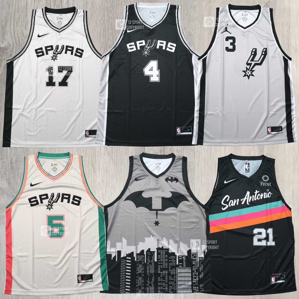 12 sport   bisa custom jersey basket nba san antonio spurs import replica printing kaos basket tanpa