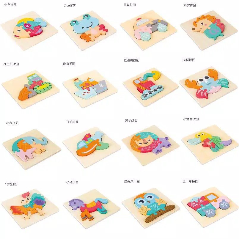 Puzzle Mini Pastel Wooden Puzzle Kayu Puzzle Anak Mainan Kayu Mainan Edukasi Anak Puzzle Balita