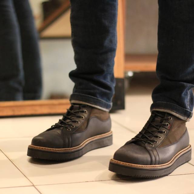 MORRISON BLACK - BRADLEY'S FOOTWEAR | Sepatu Sneakers Kulit Asli Pria Biker Touring Model Exodos57