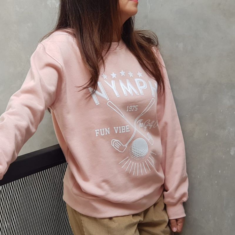 NYMPH CLOTHING SWEATER GOLF CLUB PEACH