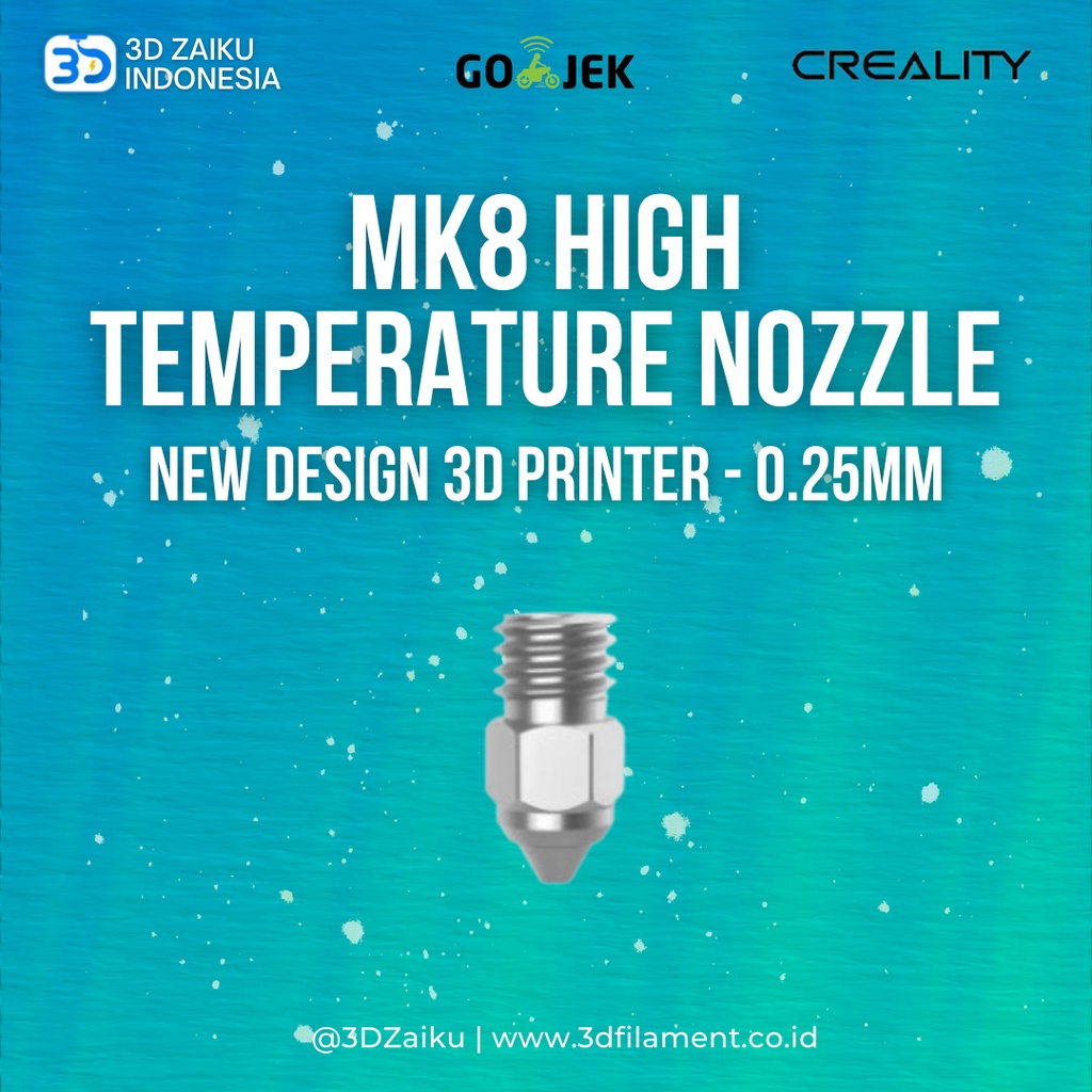 Original Creality New Design 3D Printer MK8 High Temperature Nozzle - 0.25 mm