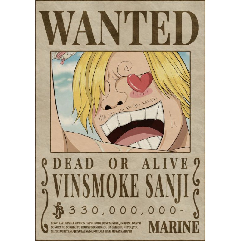 [BAYAR DITEMPAT] 1 Set Poster dan satuan Wanted One Piece-5