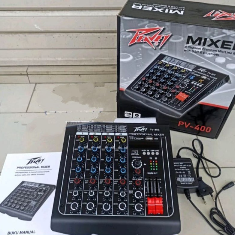 Mixer Audio 4 Channel Peavey PV-400 Bluetooth USB Effect Vocal Baru