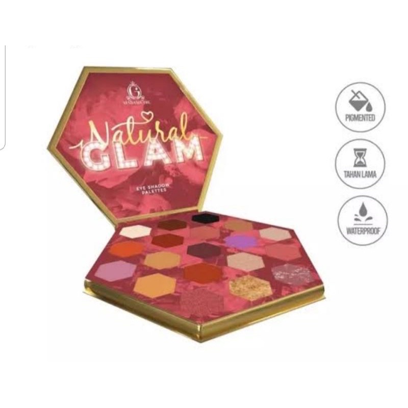 on - madame gie palette eyeshadow natural glam pizza - eyeshadow make up wajah natural glam