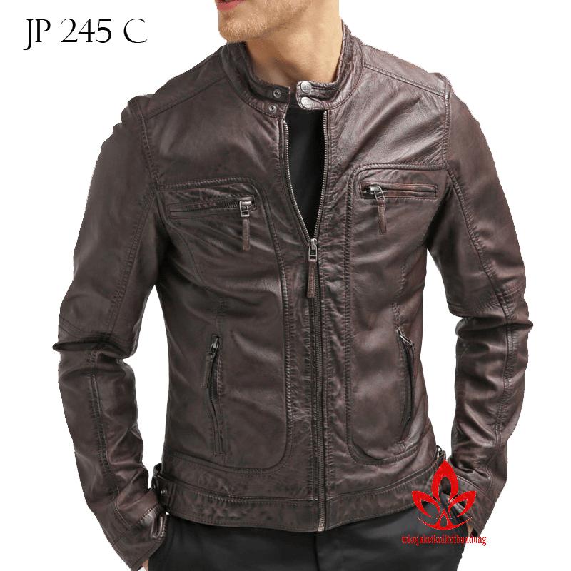 (COD) Jaket Kulit Semi Super Kulit Premium Untuk Pria - JP 245 C