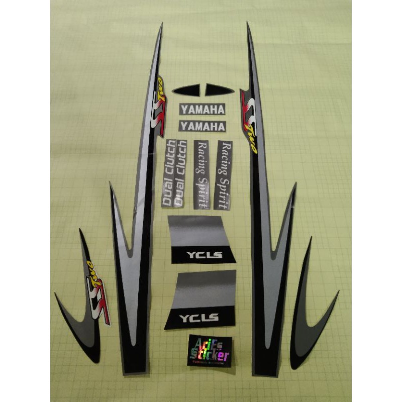 Striping sticker yamaha f1zr sstwo silver