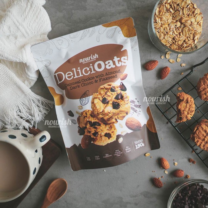 

Delicioats (Healhty Oat Cookie with Almond & Choco) Kue Sehat 150 gr