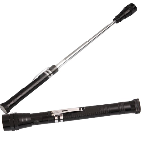 LED Telescopic Flexible Magnetic Pick Up Flashlight - OMFL1GBK Black