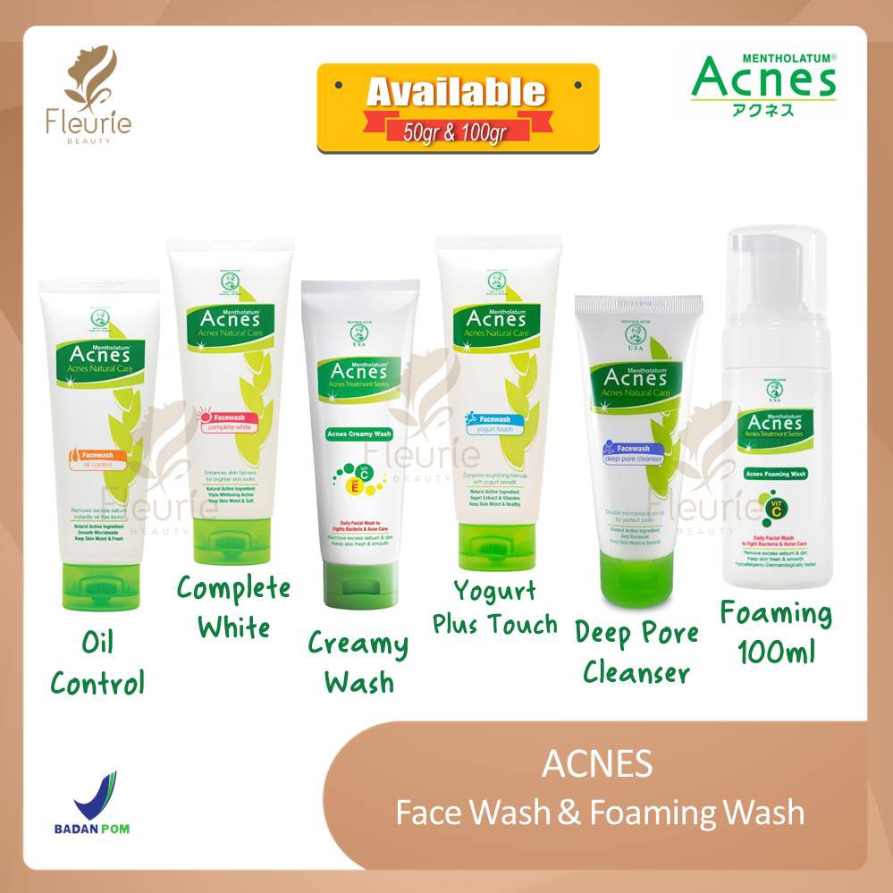 ACNES Face Wash &amp; Foaming Wash - Sabun Pembersih Wajah Original BPOM